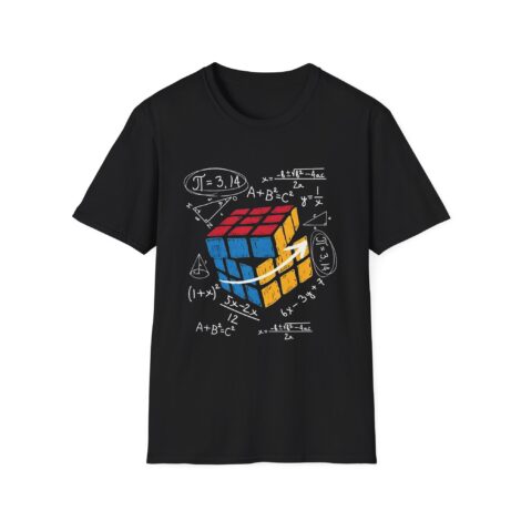 Camiseta Gráfica Cubo Matemático – Estilo Geek Urbano