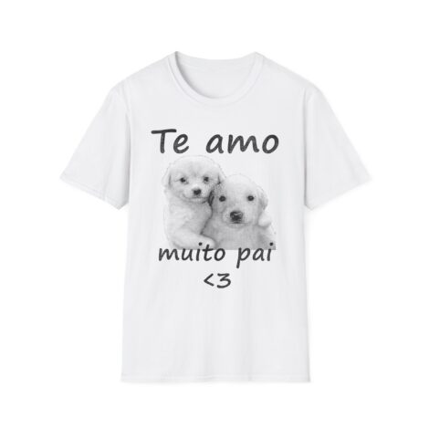 Camiseta Te Amo Muito Pai Puppies
